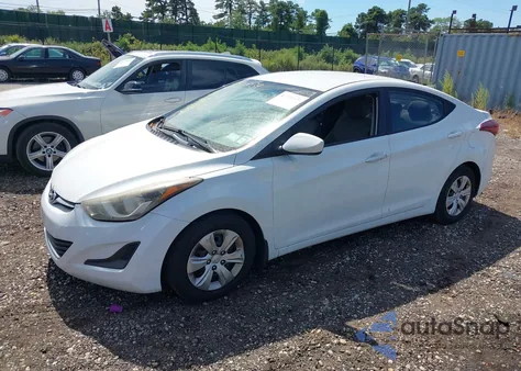 2016 Hyundai Elantra Se из США, поврежденный, VIN 5NPDH4AE4GH726873